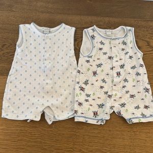 Kissy kissy boy 0-3 month tank bodysuits, lot of 2